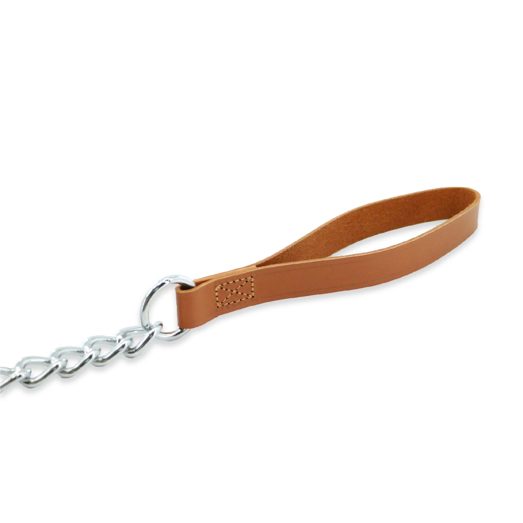 Ancol Heritage Leather Heavy Chain Lead Tan 80cm 50kg - Image 2