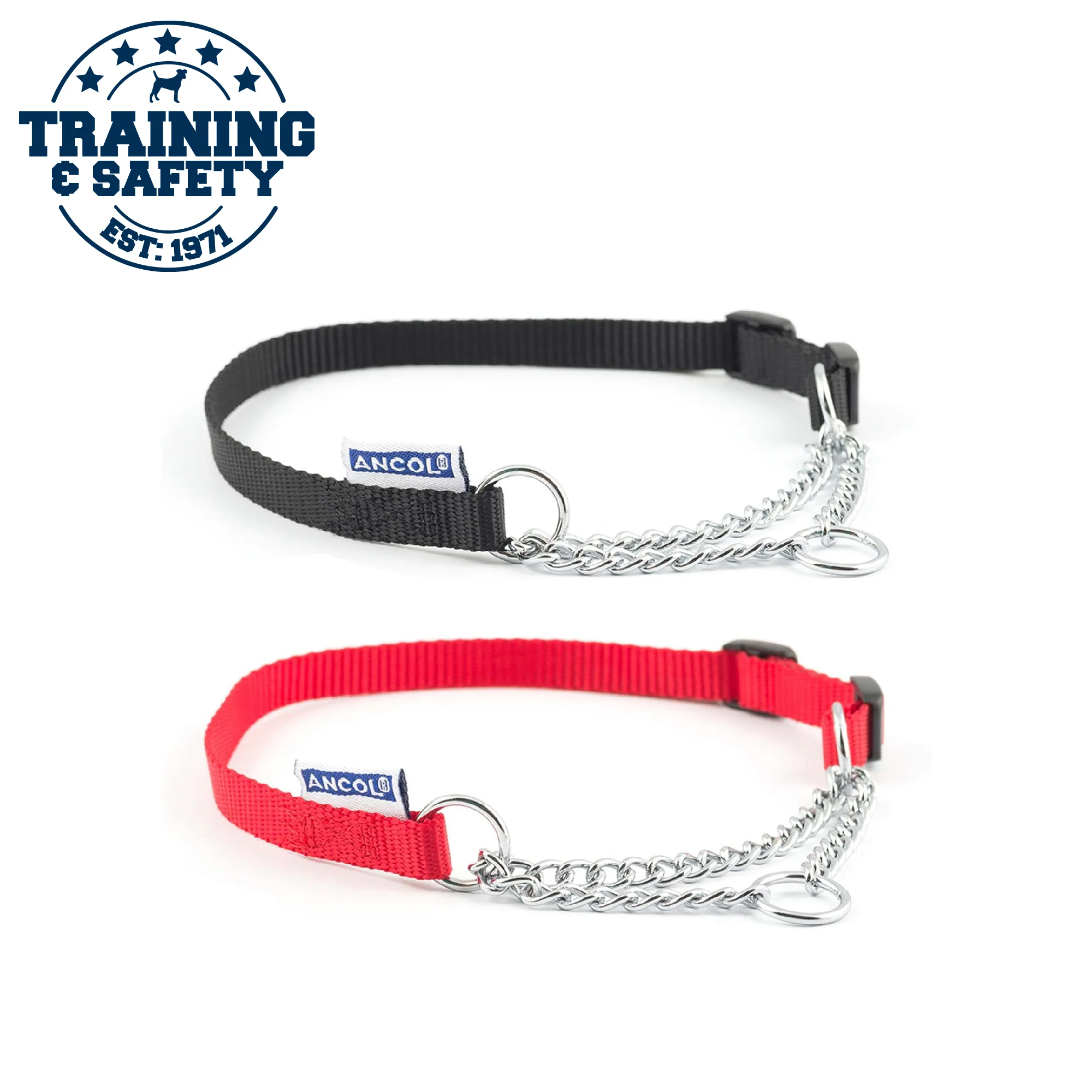 Ancol Nylon Check Chain Collar Red Size 2-4 - Image 2