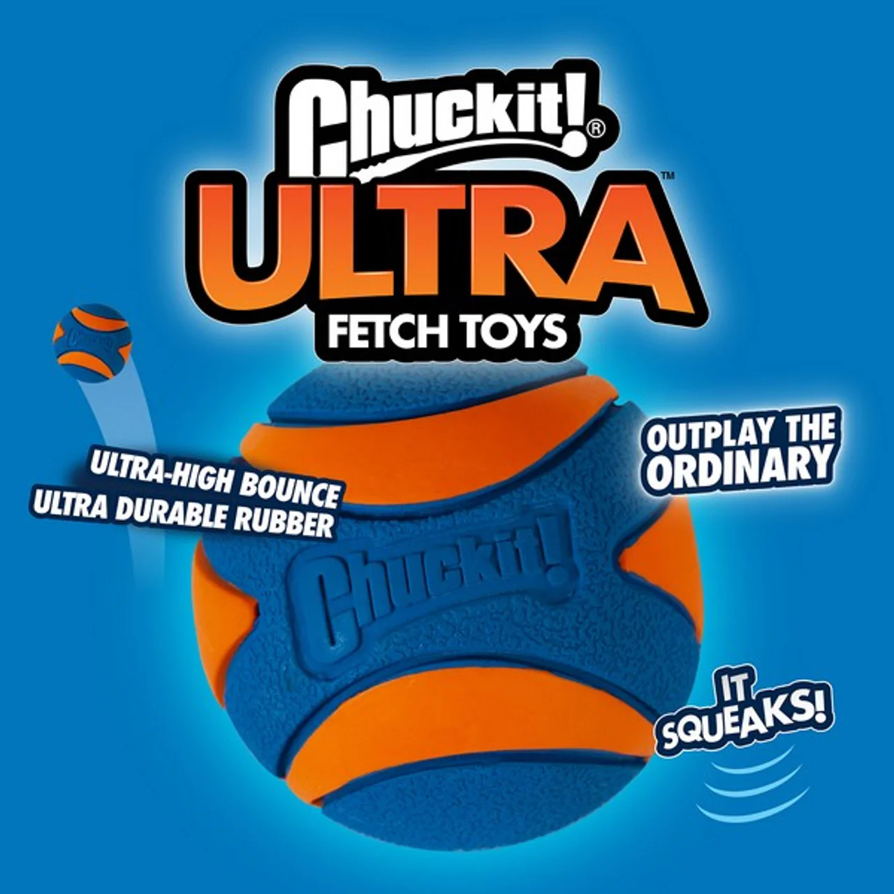 Chuckit! Ultra Squeaker Ball Small 2 pack - Image 2