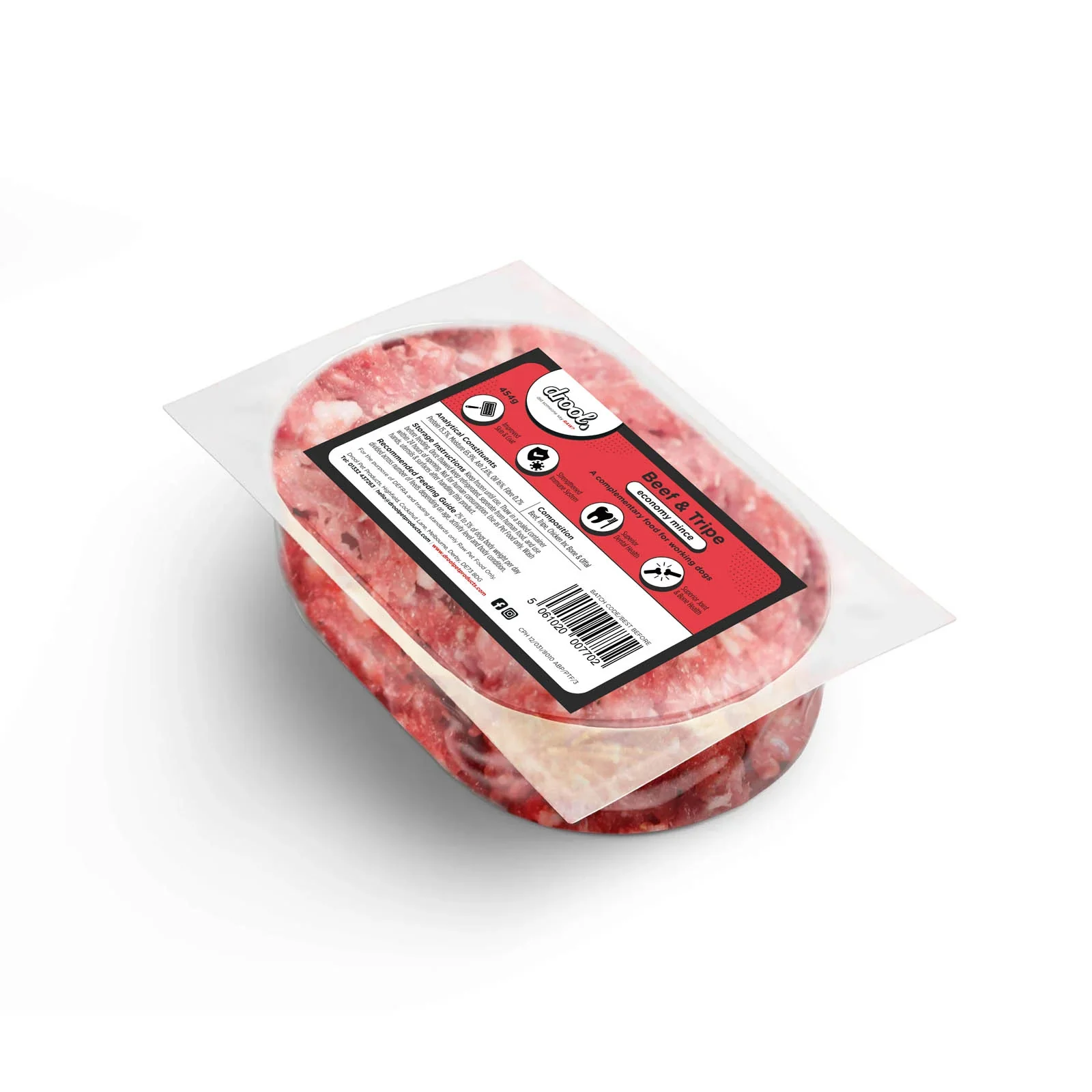 Drool Economy Mince - Beef & Tripe 454g
