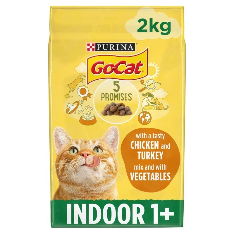Go-Cat Adult Indoor Chicken & Veg Dry Cat Food 2kg