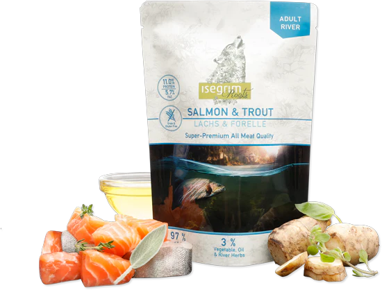 Isegrim Roots Salmon + Trout Super Premium Wet Food 410g