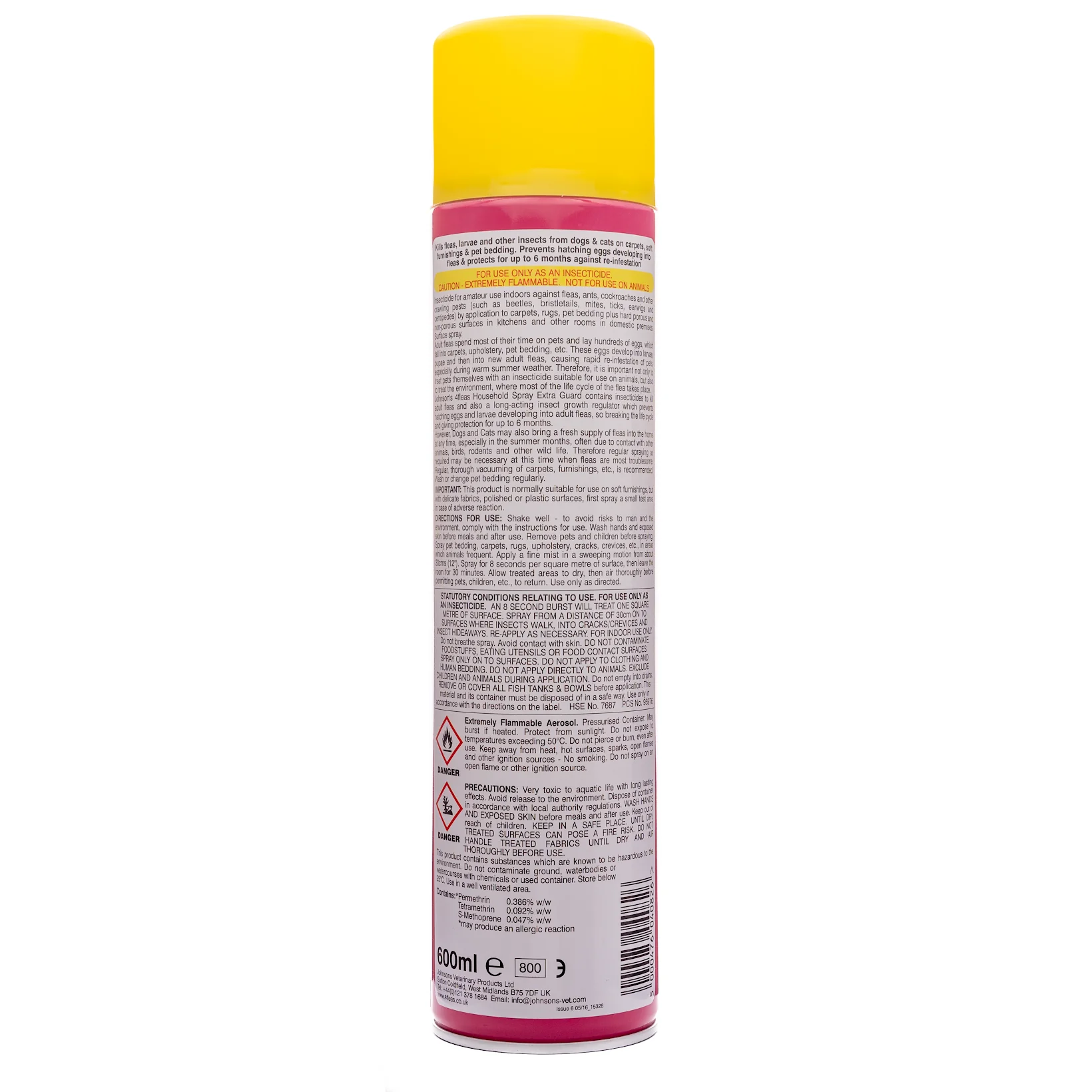 Johnson's 4fleas Household Spray ‘Extra Guard’ (with I.G.R) – 600ml - Image 2