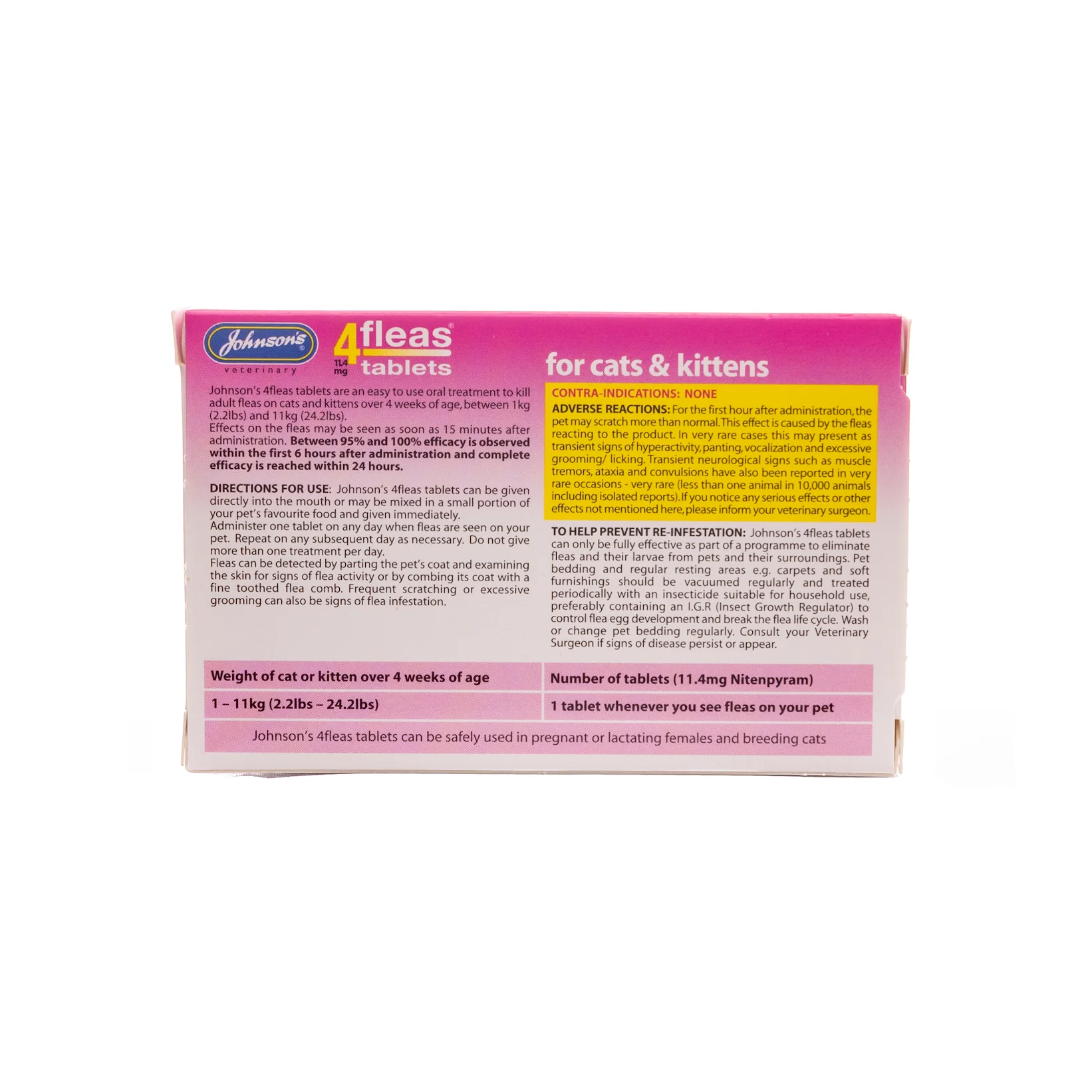 Johnson's 4fleas Tablets for Cats & Kittens 6 pack - Image 2