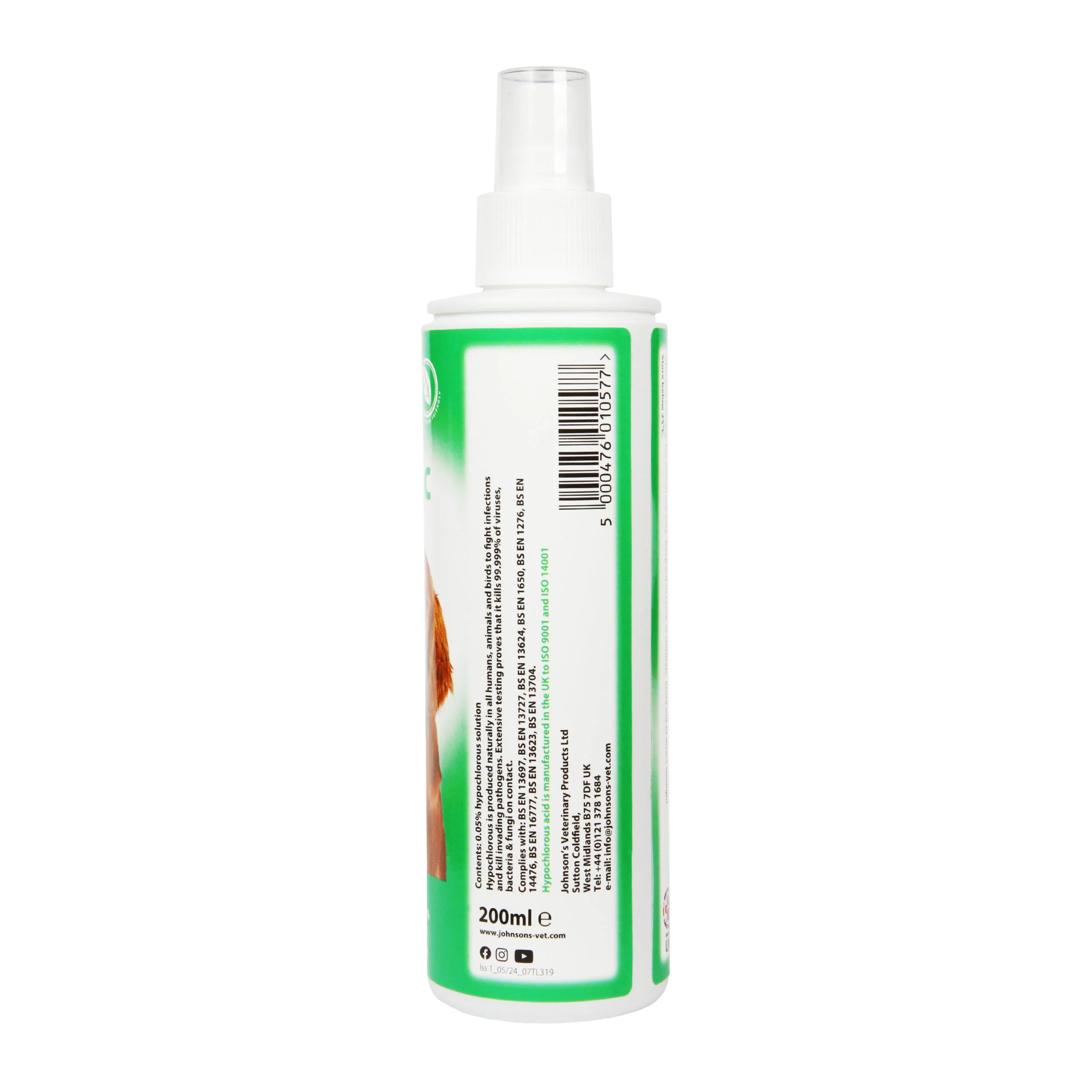 Johnson's Antiseptic Wound Spray for Dogs 200ml - Image 3
