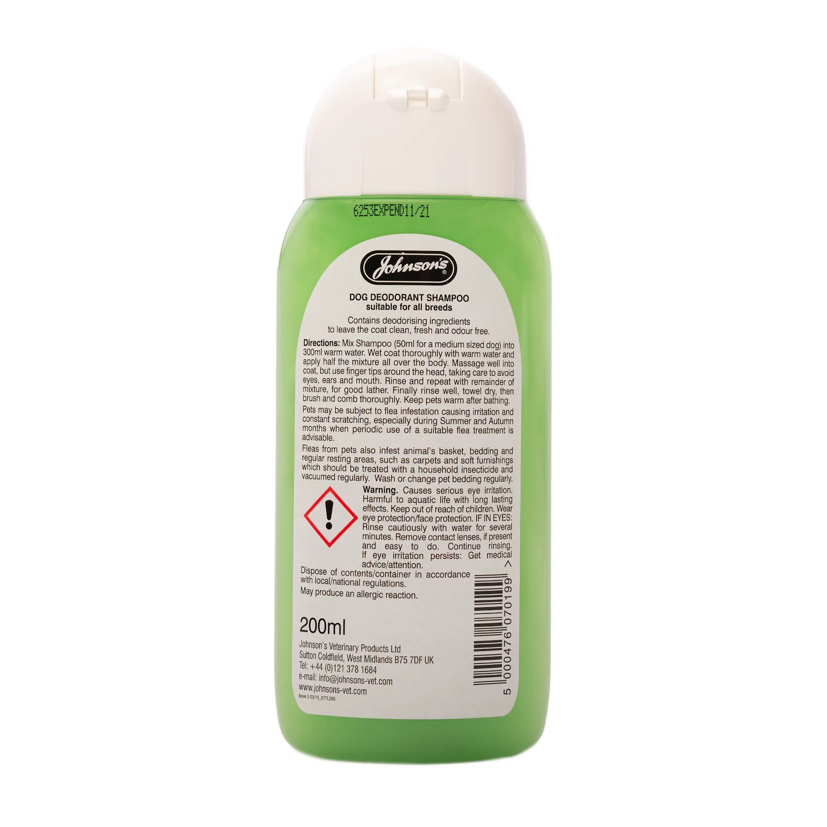 Johnson's Dog Deodorant Shampoo – 200ml - Image 2