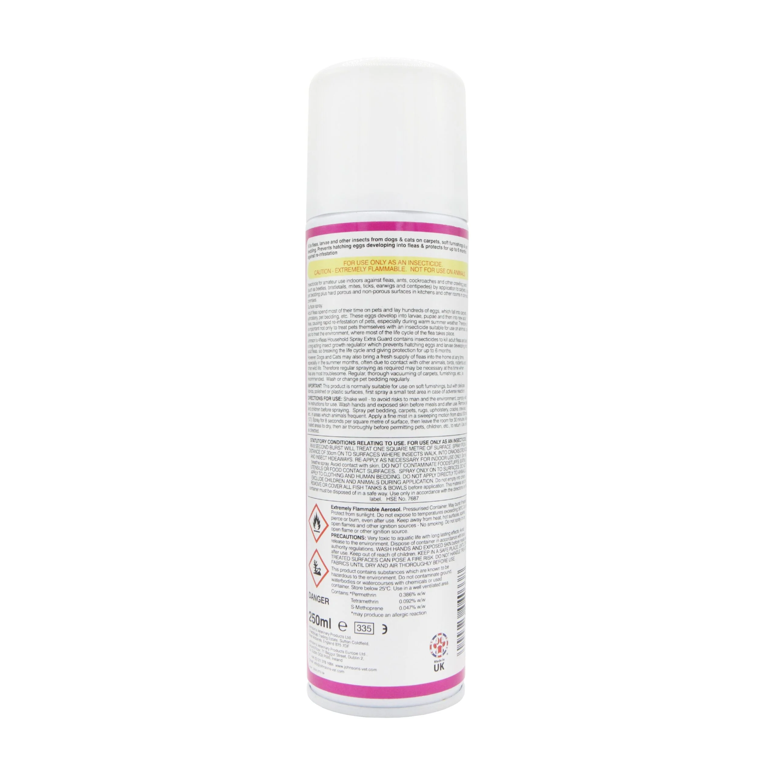 Johnson's Vet I.G.R. House Flea Spray 250ml - Image 2