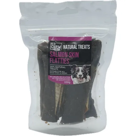 K9 Chew Co Salmon Skin Flatties 100g