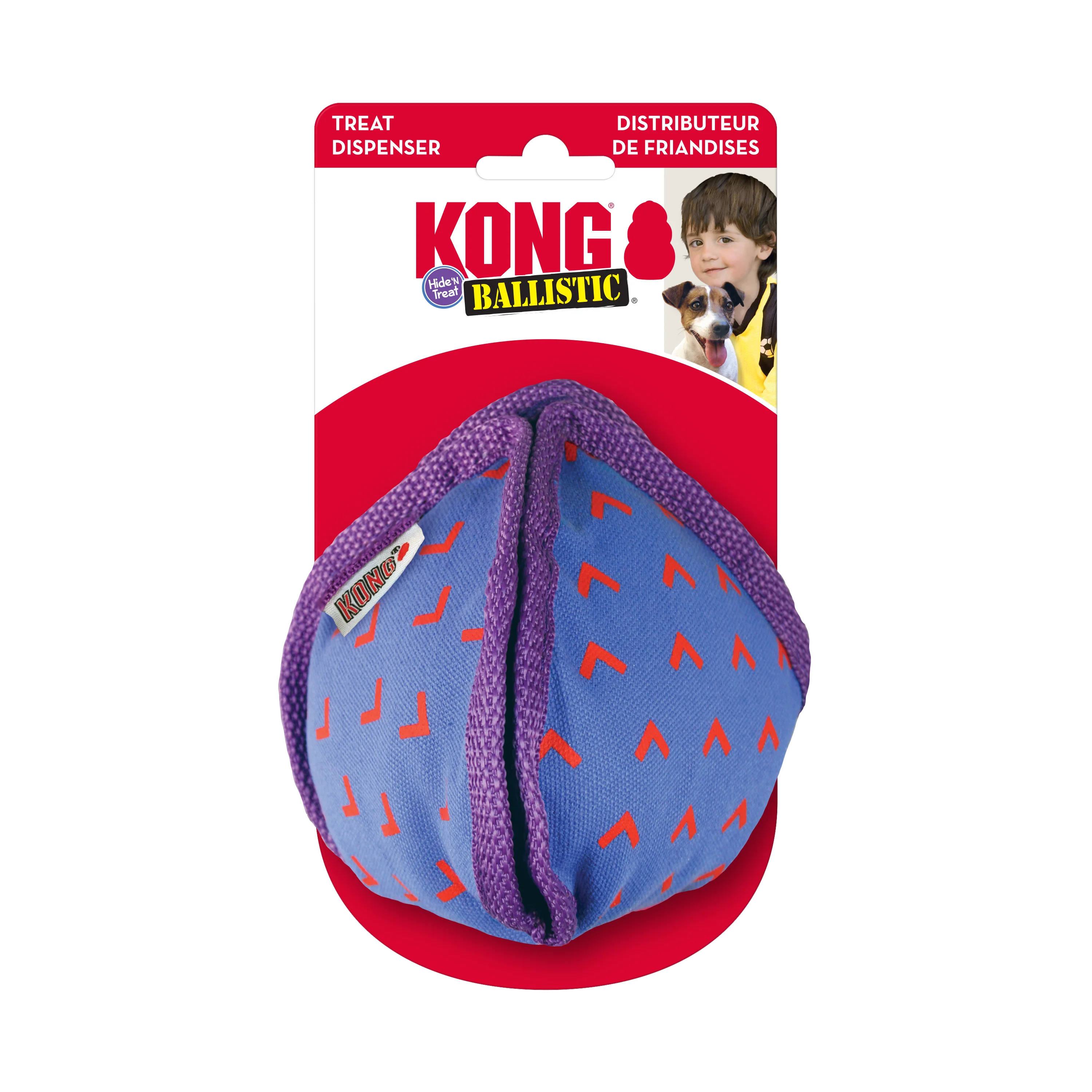 KONG Ballistic Hide 'N Treat Durable Dog Toy Large - Assorted