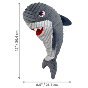 KONG Cuteseas Rufflez Shark Plush Dog Toy Medium/Large - Image 2