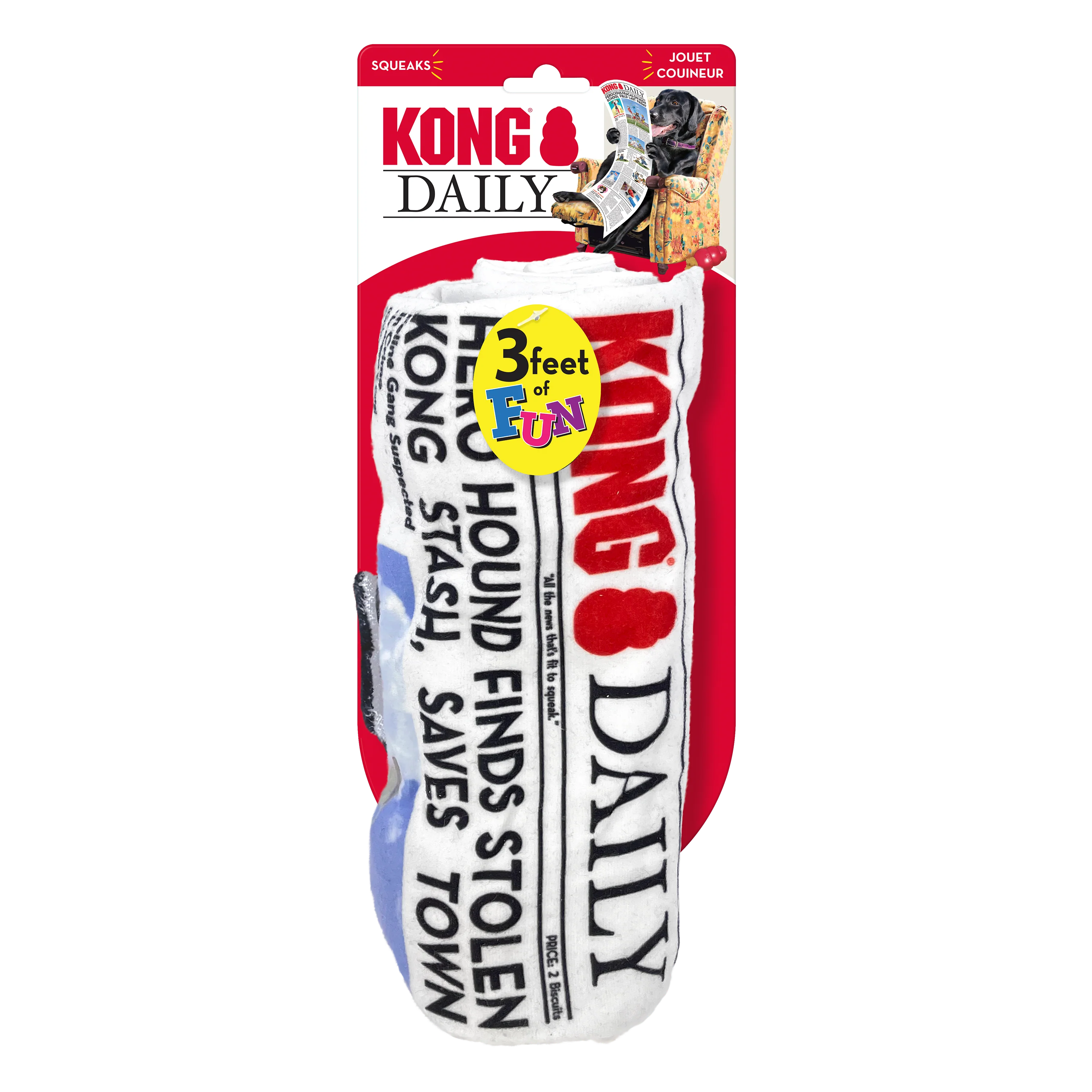 KONG Daily Newspaper Plush Dog Toy X-Large