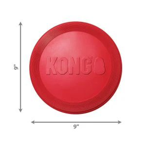 KONG Flyer Durable Flying Disc Dog Toy - Large Red (24cm) - Image 2