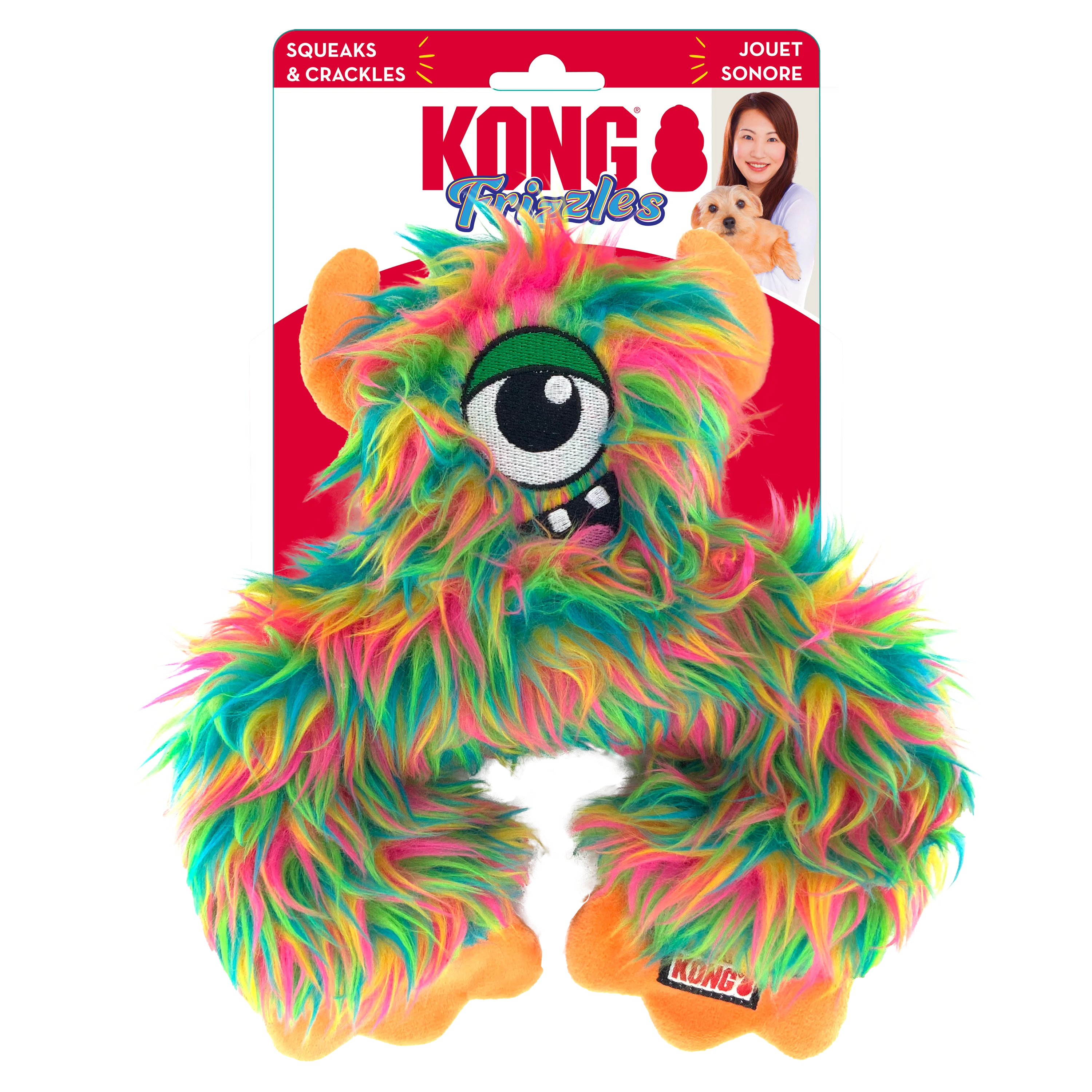 KONG Frizzle Frazzle Interactive Crinkle Toy - Medium