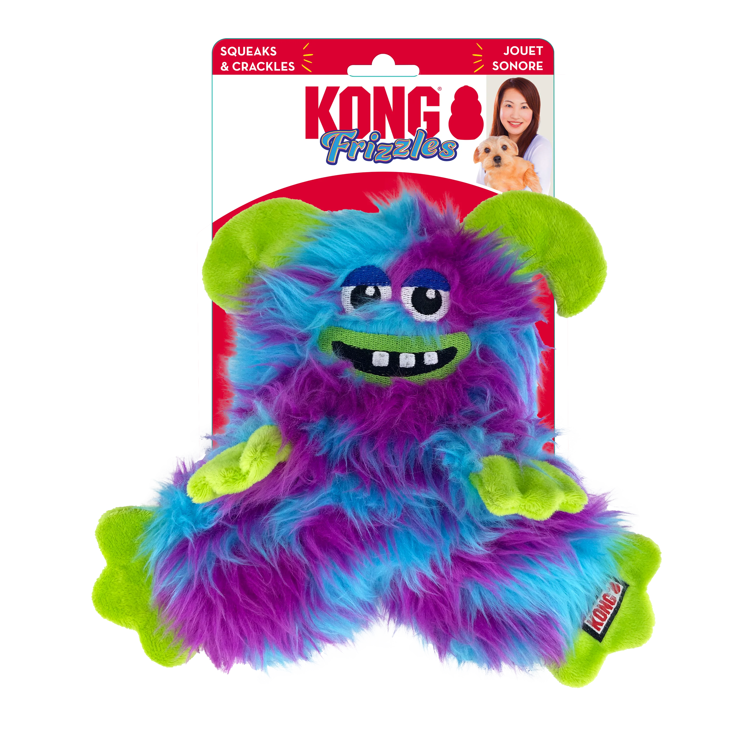 KONG Frizzle Razzle Interactive Crinkle Toy - Medium