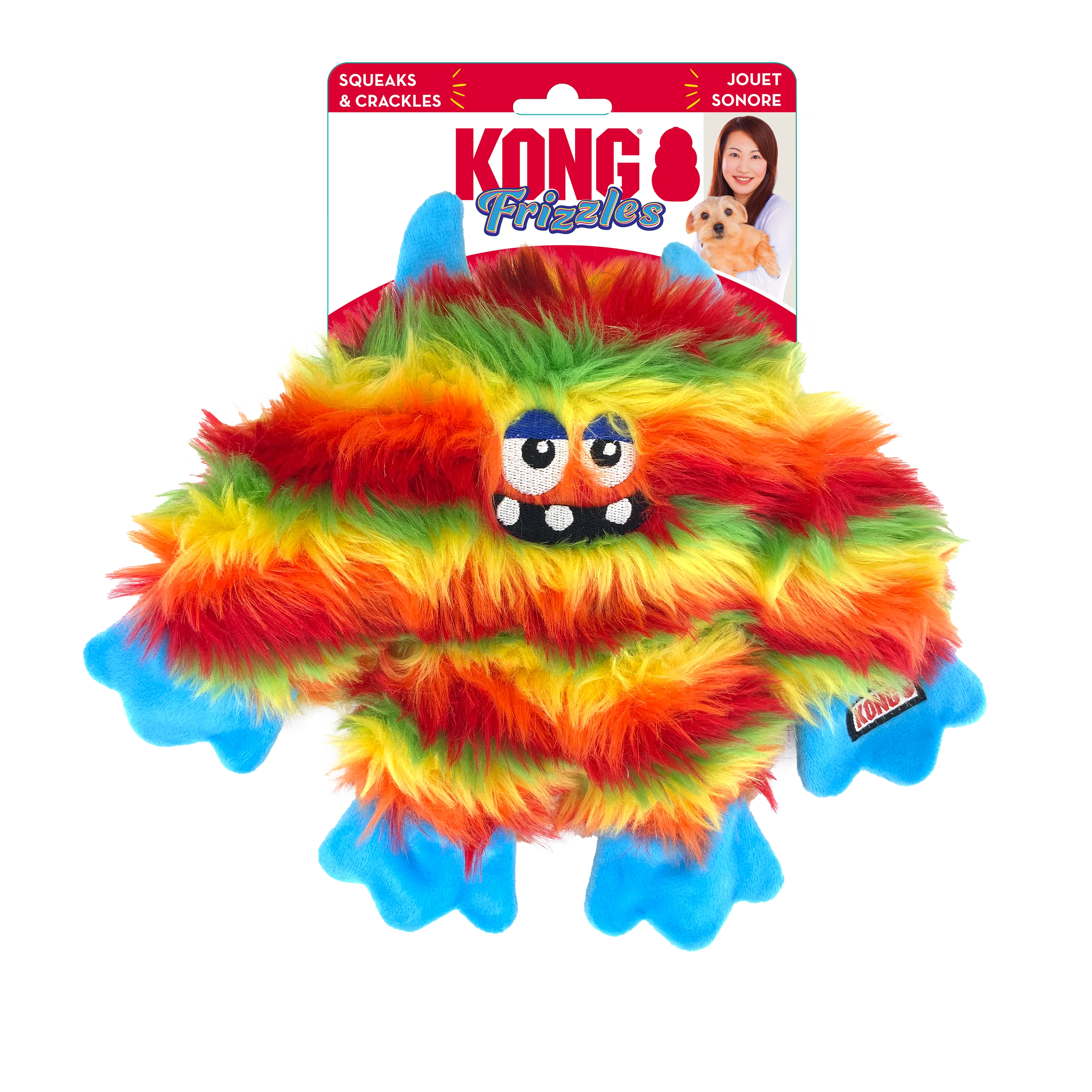 KONG Frizzle Zazzle Interactive Crinkle Toy - Medium