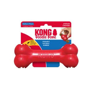 KONG Goodie Bone Treat Dispensing Dog Toy - Medium Red (18cm)