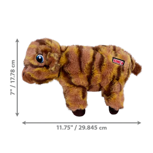 KONG Low Stuff Stripes Cow Squeaky Dog Toy Medium - Image 2