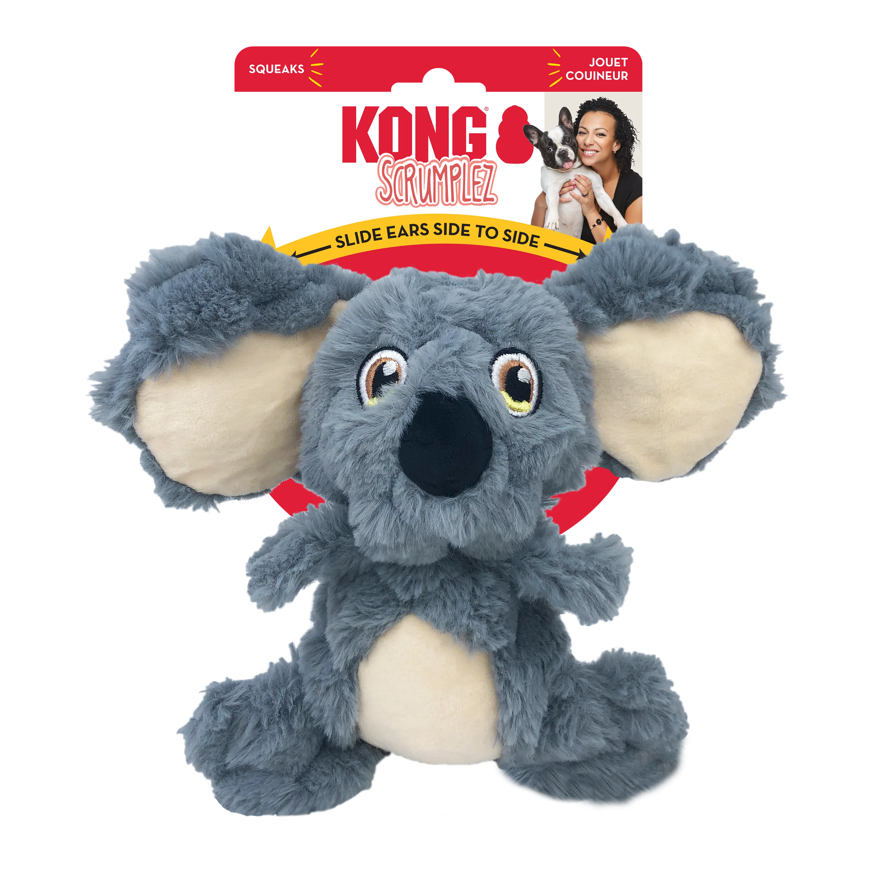 KONG Scrumplez Koala Squeaky Plush Dog Toy - Medium