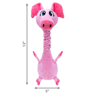 KONG Shakers Bobz Pig Squeaky Plush Dog Toy - Medium - Image 2