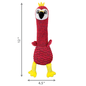 KONG Shakers Cuckoos Squeaky Plush Dog Toy - Medium Assorted - Image 2