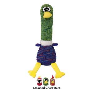 KONG Shakers Cuckoos Squeaky Plush Dog Toy - Medium Assorted - Image 3