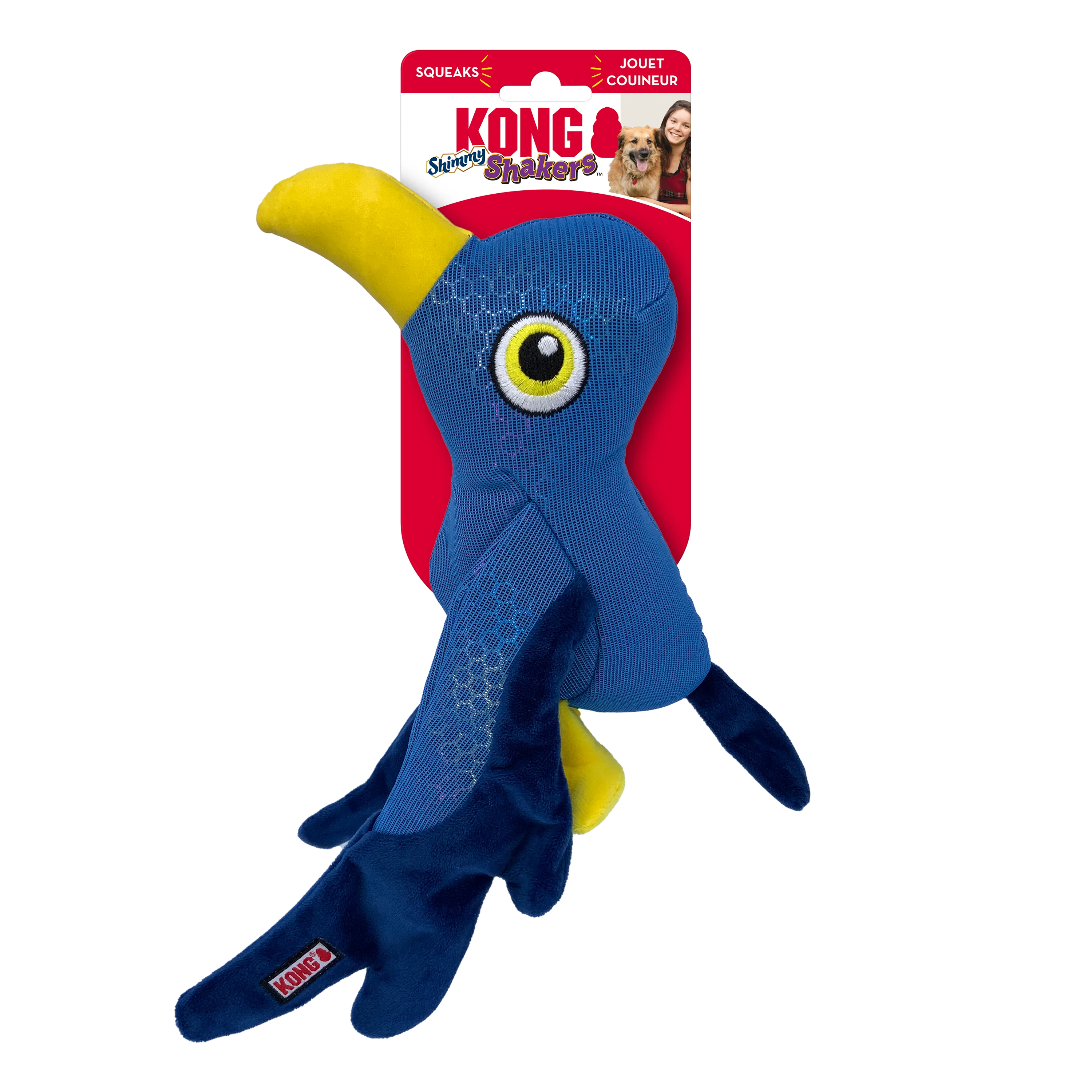 KONG Shakers Shimmy Seagull Squeaky Tug Dog Toy - Medium