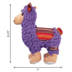 KONG Sherps Llama Squeaky Plush Dog Toy - Medium - Image 2
