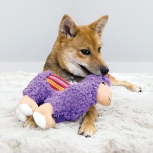 KONG Sherps Llama Squeaky Plush Dog Toy - Medium - Image 3