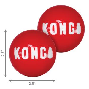 KONG Signature Ball Durable Fetch Dog Toy - Medium - Image 2