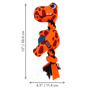 KONG Signature Dynos Squeaky Plush Dog Toy - Medium Assorted - Image 2