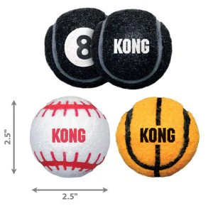 KONG Sport Durable Fetch Dog Toy - Medium 3-Pack - Image 2