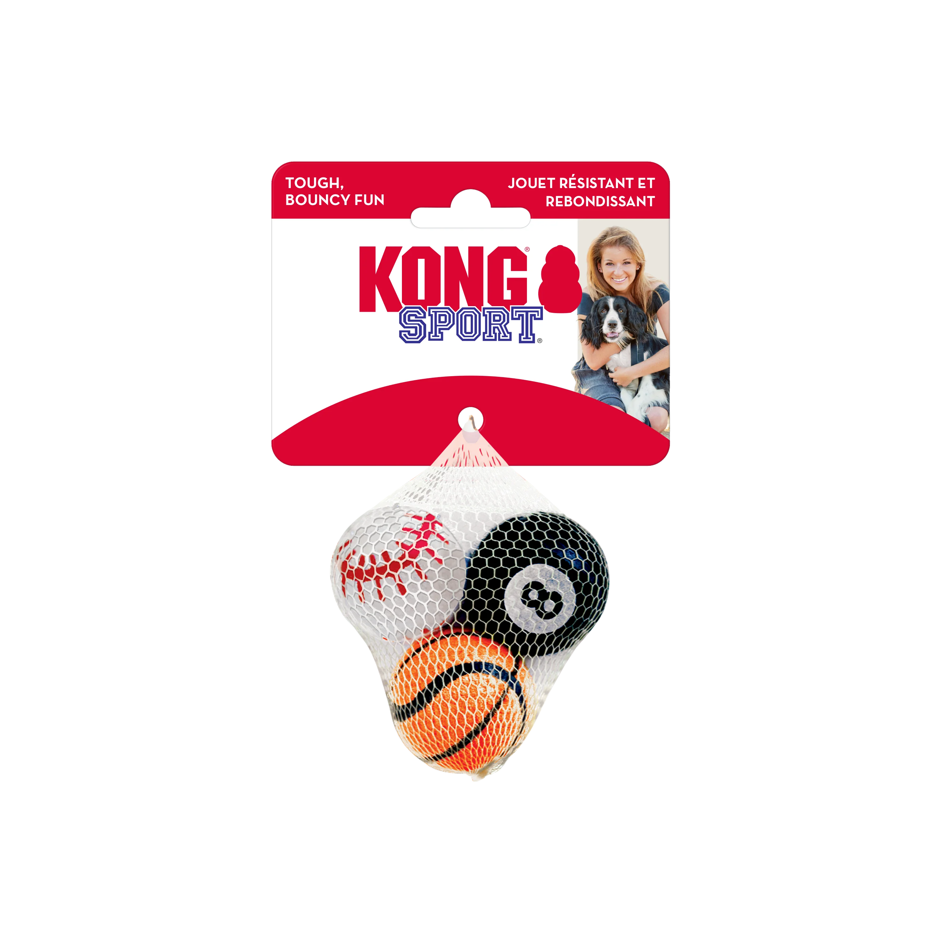KONG Sport Durable Fetch Dog Toy - X-Small 3-Pack