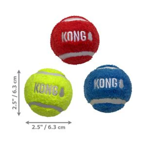 KONG Sport Softies Squeaky Fetch Dog Toy - Medium 3-Pack Assorted - Image 2