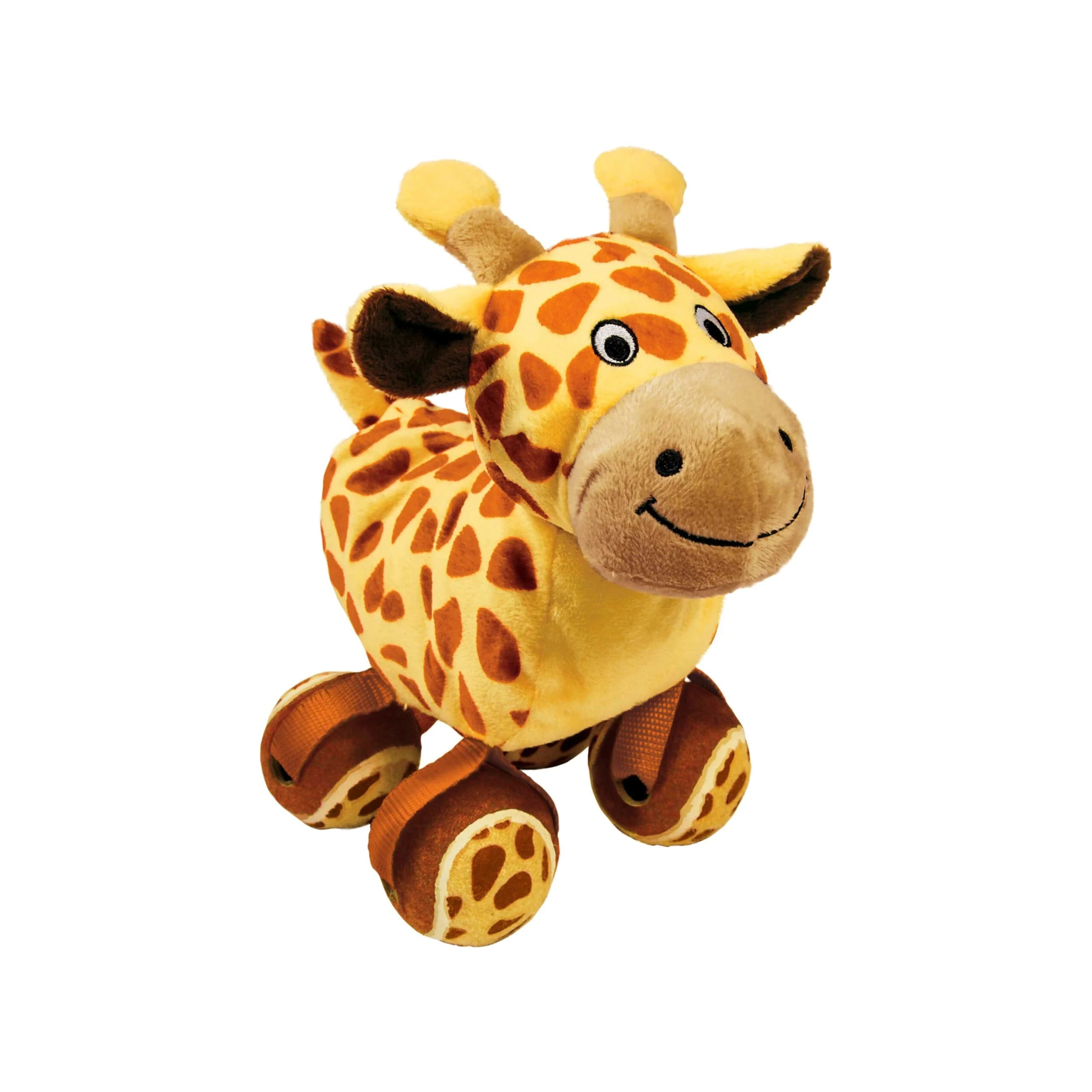 KONG TenniShoes Giraffe Squeaky Tug Dog Toy - Large