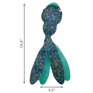 KONG Wubba Finz Squeaky Tug Dog Toy - Large Blue - Image 2