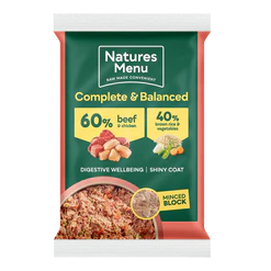 Natures Menu Frozen Complete & Balanced 60/40 Block - Beef and Chicken 300g