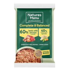 Natures Menu Frozen Complete & Balanced 60/40 Block - Lamb and Chicken 300g