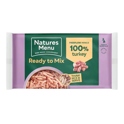 Natures Menu Frozen Ready to Mix 100% Turkey Freeflow 2kg
